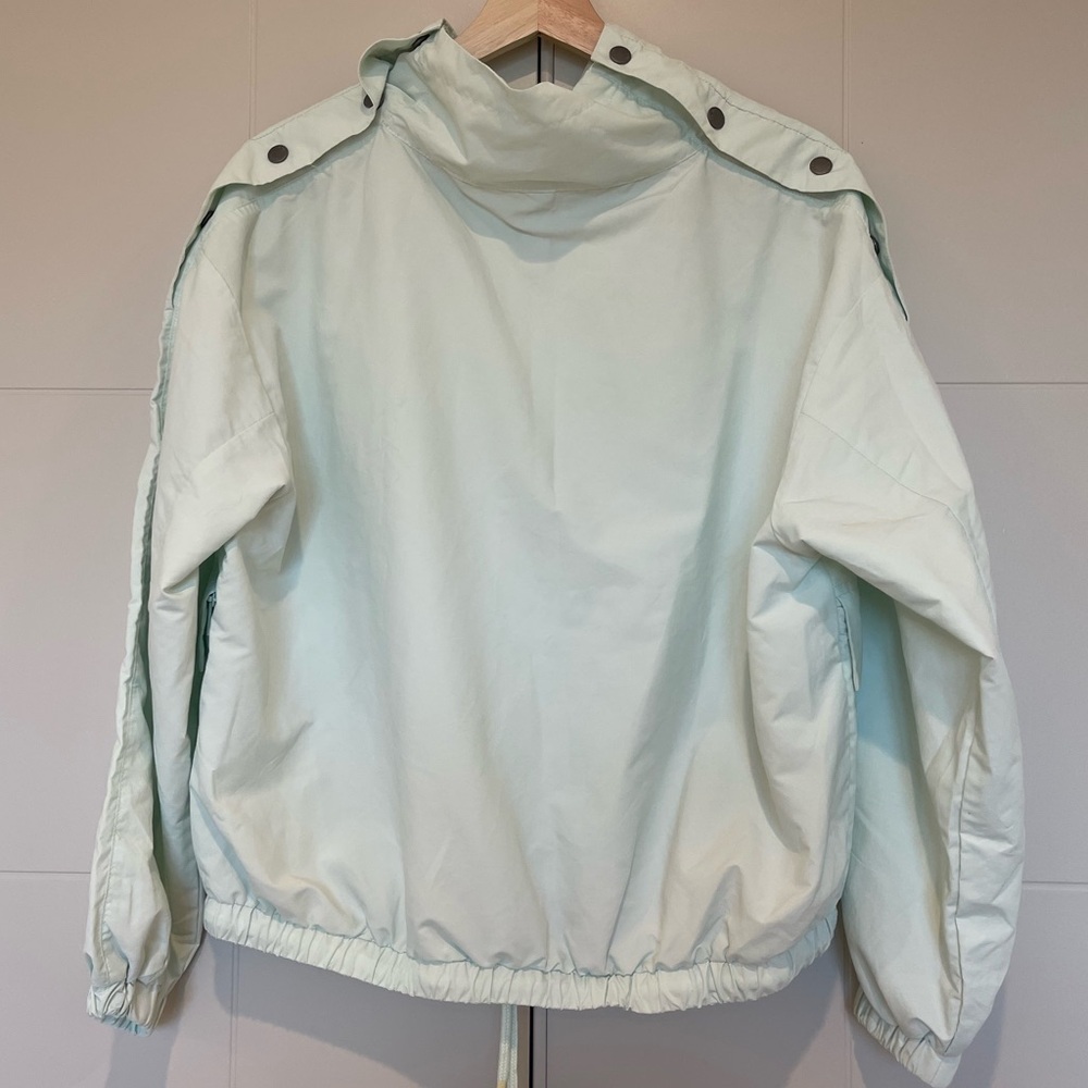 Savvi Women's S Piper Pullover Sprout Mint Green Kangaroo Pocket Cinchable Waist - Picture 3 of 6